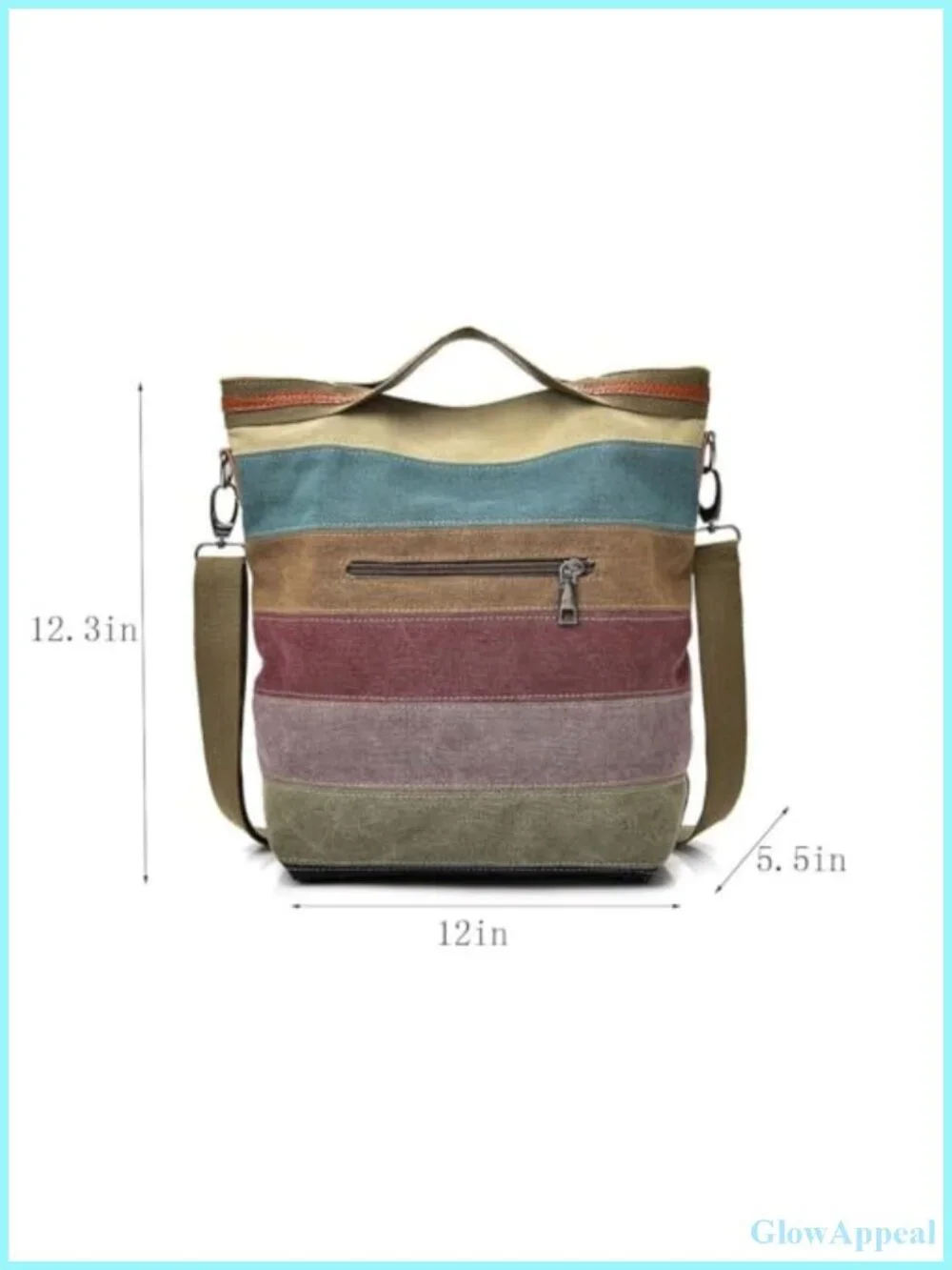 Women's Canvas Hobo Tote Crossbody Bag with Detachable Strap
